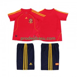 Španělsko Dresy Fotbal Retro Dětský Domácí 2008 Krátký rukáv