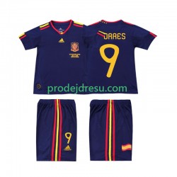 Španělsko Dresy Fotbal TORRES 9 Retro Dětský Venkovní 2010 Krátký rukáv
