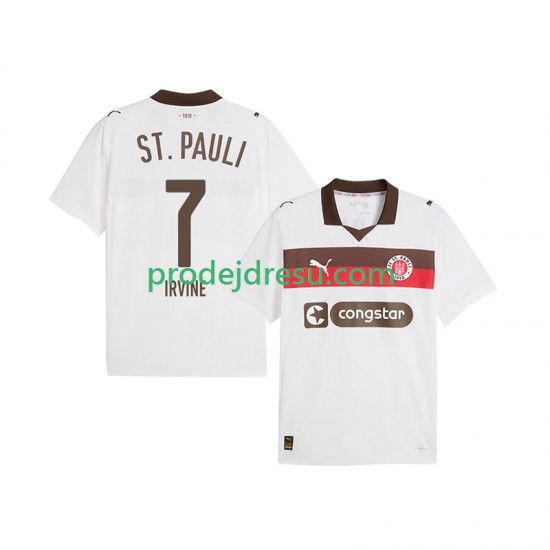 Dresy Fotbal St. Pauli Jackson Irvine 7 Muž Venkovní 2025-2026 Krátký rukáv
