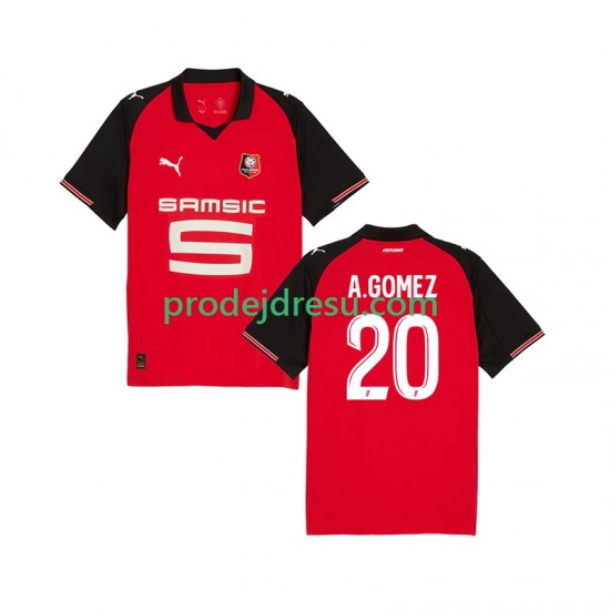 Stade Rennais Dresy Fotbal Andres Gomez 20 Muž Domácí 2025-2026 Krátký rukáv