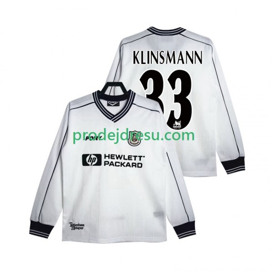 Tottenham Hotspur Dresy Fotbal KLINSMANN 33 1997 Retro Muž Domácí 1999 Dlouhý rukáv