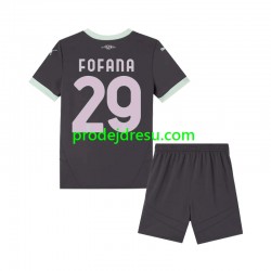 AC Milán Dresy Fotbal Fofana 29 Dětský Alternativní 2024-2025 Krátký rukáv