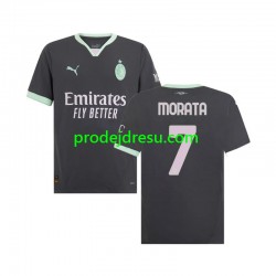 AC Milán Dresy Fotbal Morata 7 Muž Alternativní 2024-2025 Krátký rukáv