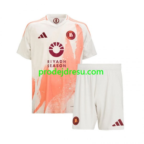 AS Řím Dresy Fotbal Dětský Venkovní 2024-2025 Krátký rukáv