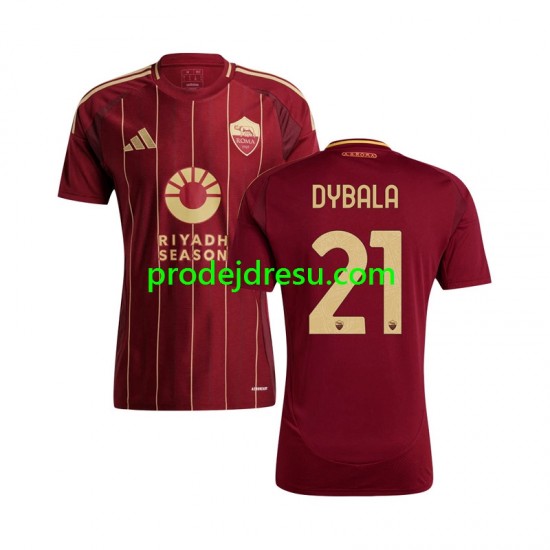 AS Řím Dresy Fotbal Paulo Dybala 21 Muž Domácí 2024-2025 Krátký rukáv