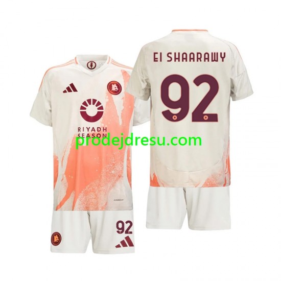 AS Řím Dresy Fotbal Stephan El Shaarawy 92 Dětský Venkovní 2024-2025 Krátký rukáv