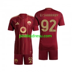 AS Řím Dresy Fotbal Stephan El Shaarawy 92 Dětský Domácí 2024-2025 Krátký rukáv