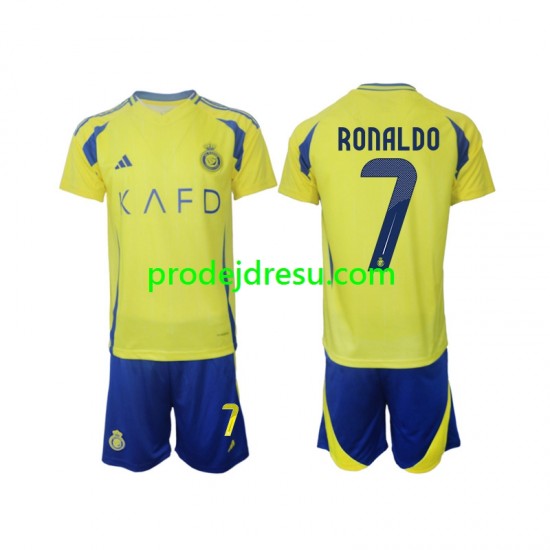 Dresy Fotbal Al Nassr Cristiano Ronaldo 7 Dětský Domácí 2024-2025 Krátký rukáv