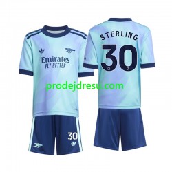Arsenal Dresy Fotbal Sterling 30 Dětský Alternativní 2024-2025 Krátký rukáv