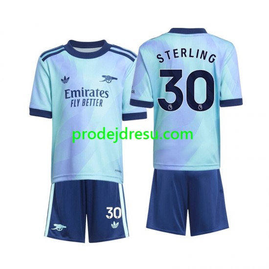 Arsenal Dresy Fotbal Sterling 30 Dětský Alternativní 2024-2025 Krátký rukáv