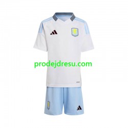 Aston Villa Dresy Fotbal Dětský Venkovní 2024-2025 Krátký rukáv