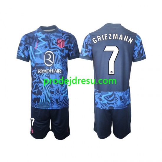 Atlético Madrid Dresy Fotbal Griezmann 7 Dětský Alternativní 2024-2025 Krátký rukáv