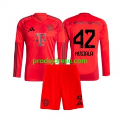 FC Bayern Mnichov Dresy Fotbal Jamal Musiala 42 Dětský Domácí 2024-2025 Dlouhý rukáv