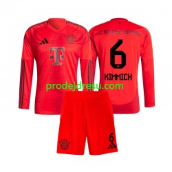 FC Bayern Mnichov Dresy Fotbal Joshua Kimmich 6 Dětský Domácí 2024-2025 Dlouhý rukáv