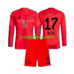 FC Bayern Mnichov Dresy Fotbal Michael Olise 17 Dětský Domácí 2024-2025 Dlouhý rukáv