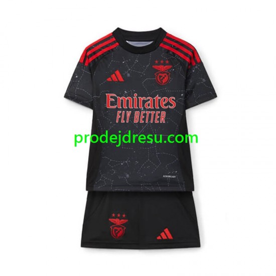 Benfica Dresy Fotbal Dětský Venkovní 2024-2025 Krátký rukáv