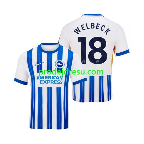 Brighton & Hove Albion Dresy Fotbal WELBECK 18 Muž Domácí 2024-2025 Krátký rukáv