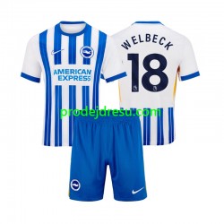 Brighton & Hove Albion Dresy Fotbal WELBECK 18 Dětský Domácí 2024-2025 Krátký rukáv