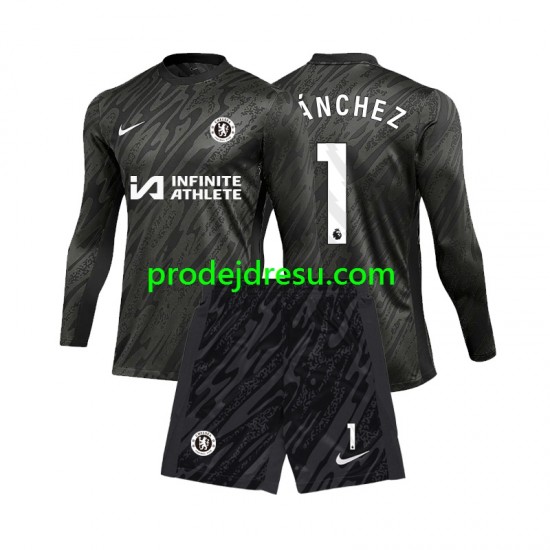 Chelsea Dresy Fotbal Robert Sanchez 1 Brankářské Dětský Venkovní 2024-2025 Dlouhý rukáv