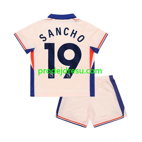 Chelsea Dresy Fotbal Jadon Sancho 19 Dětský Venkovní 2024-2025 Krátký rukáv