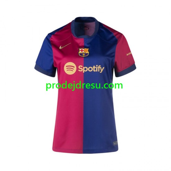 FC Barcelona Dresy Fotbal Žena Domácí 2024-2025 Krátký rukáv
