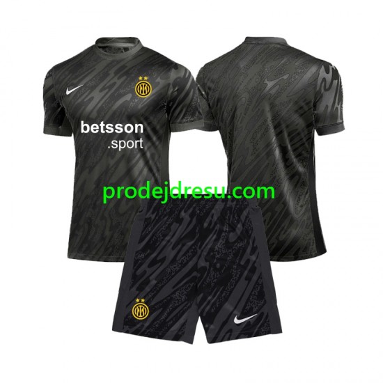 Inter Milán Dresy Fotbal Brankářské Dětský Alternativní 2024-2025 Krátký rukáv