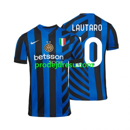 Inter Milán Dresy Fotbal Lautaro 10 Muž Domácí 2024-2025 Krátký rukáv