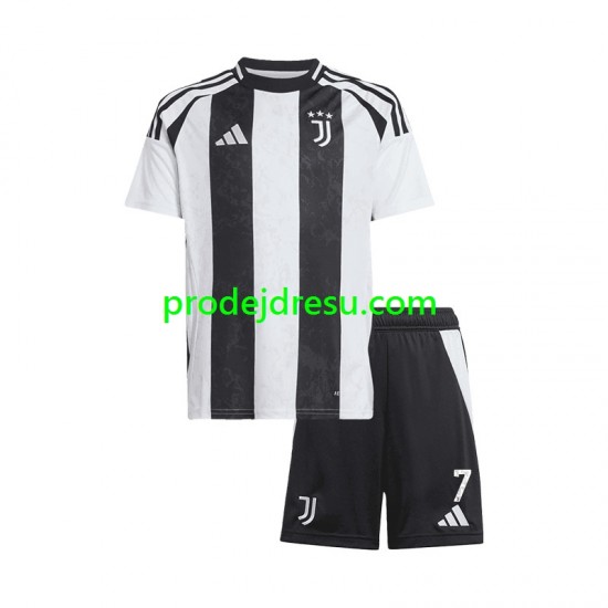 Juventus Dresy Fotbal Cristiano Ronaldo 7 Dětský Domácí 2024-2025 Krátký rukáv