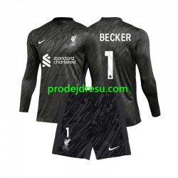 Liverpool Dresy Fotbal Alisson Becker 1 Brankářské Dětský Domácí 2024-2025 Dlouhý rukáv