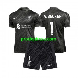Liverpool Dresy Fotbal Alisson Becker 1 Brankářské Dětský Domácí 2024-2025 Krátký rukáv