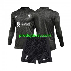 Liverpool Dresy Fotbal Brankářské Dětský Domácí 2024-2025 Dlouhý rukáv