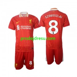Liverpool Dresy Fotbal Szoboszlai 8 Dětský Domácí 2024-2025 Krátký rukáv