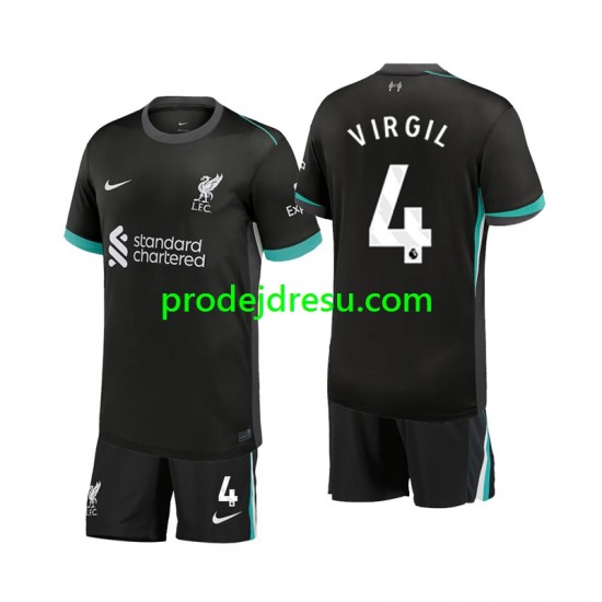 Liverpool Dresy Fotbal Virgil 4 Dětský Venkovní 2024-2025 Krátký rukáv