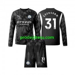 Manchester City Dresy Fotbal Ederson Moraes 31 Brankářské Dětský Čtvrtý 2024-2025 Dlouhý rukáv