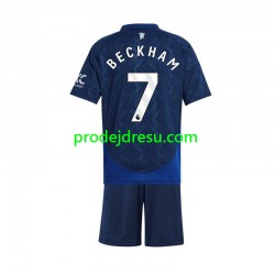 Manchester United Dresy Fotbal Beckham 7 Dětský Venkovní 2024-2025 Krátký rukáv
