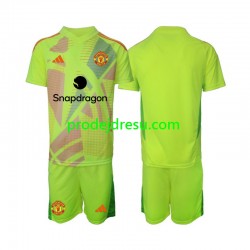 Manchester United Dresy Fotbal Brankářské Dětský Venkovní 2024-2025 Krátký rukáv