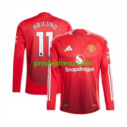 Manchester United Dresy Fotbal Rasmus Hojlund 11 Muž Domácí 2024-2025 Dlouhý rukáv