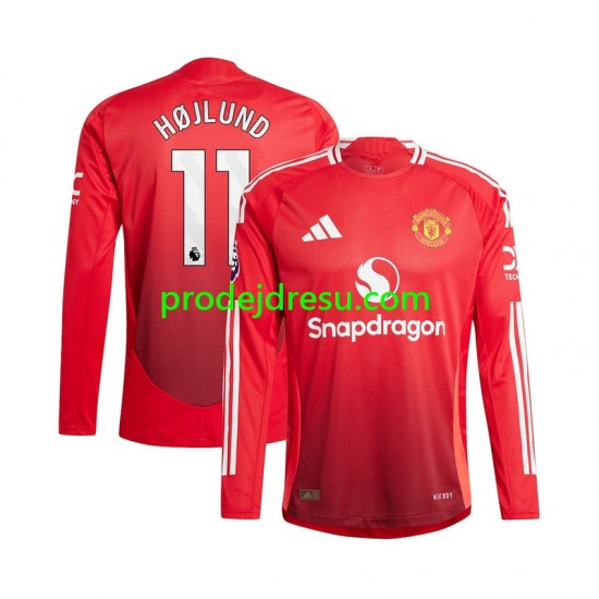 Manchester United Dresy Fotbal Rasmus Hojlund 11 Muž Domácí 2024-2025 Dlouhý rukáv