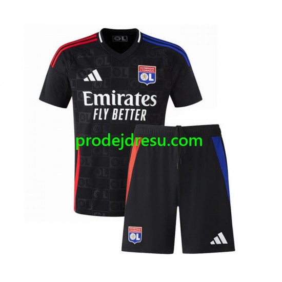 Olympique Lyonnais Dresy Fotbal Dětský Venkovní 2024-2025 Krátký rukáv