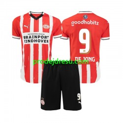 PSV Eindhoven Dresy Fotbal DE JONG 9 Dětský Domácí 2024-2025 Krátký rukáv