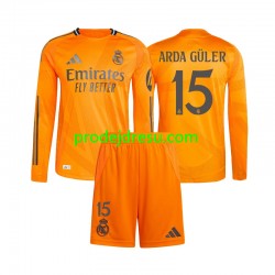 Real Madrid Dresy Fotbal Arda Guler 15 Dětský Venkovní 2024-2025 Dlouhý rukáv