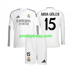 Real Madrid Dresy Fotbal Arda Guler 15 Dětský Domácí 2024-2025 Dlouhý rukáv