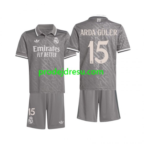 Real Madrid Dresy Fotbal Arda Guler 15 Dětský Alternativní 2024-2025 Krátký rukáv