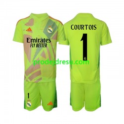 Real Madrid Dresy Fotbal COURTOIS 1 Brankářské Dětský Čtvrtý 2024-2025 Krátký rukáv
