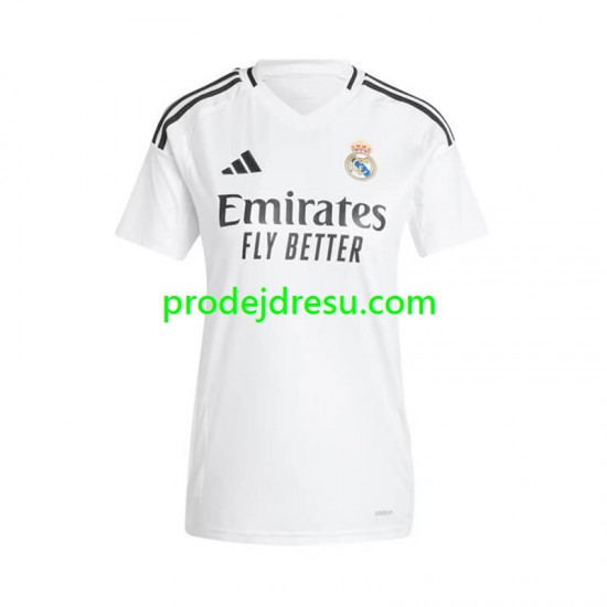 Real Madrid Dresy Fotbal Žena Domácí 2024-2025 Krátký rukáv