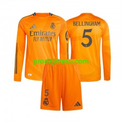 Real Madrid Dresy Fotbal Jude Bellingham 5 Dětský Venkovní 2024-2025 Dlouhý rukáv