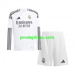 Real Madrid Dresy Fotbal Dětský Domácí 2024-2025 Dlouhý rukáv