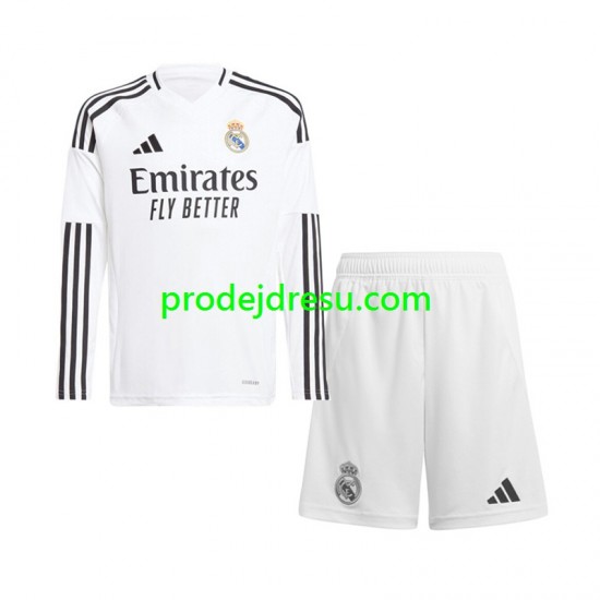 Real Madrid Dresy Fotbal Dětský Domácí 2024-2025 Dlouhý rukáv