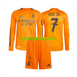 Real Madrid Dresy Fotbal Vinicius Junior 7 Dětský Venkovní 2024-2025 Dlouhý rukáv