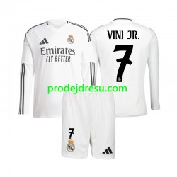 Real Madrid Dresy Fotbal Vinicius Junior 7 Dětský Domácí 2024-2025 Dlouhý rukáv
